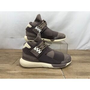 Adidas Y-3 Qasa High Yohji Yamamoto Brown Neoprene Sneakers Mens 9